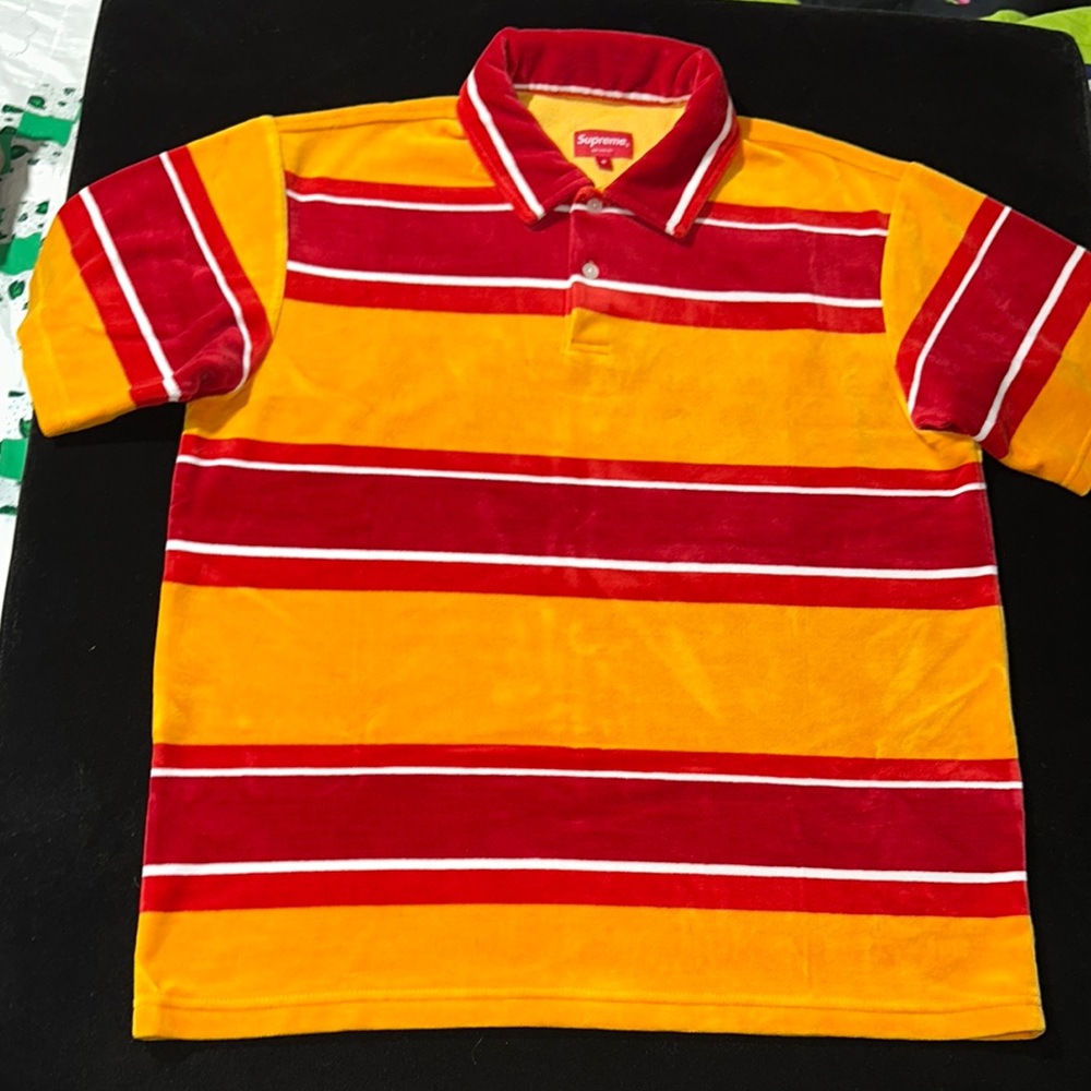 Supreme Terry Cloth ShortSleeve Polo,  Size small, pristine condition.